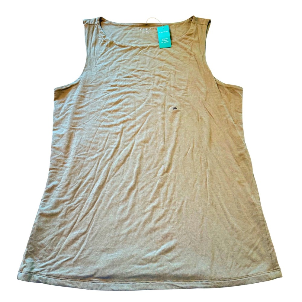 Maurices Womens XL Sage Olive Green Scoop Neck Sleeveless Tank Top New NWT